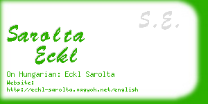 sarolta eckl business card
